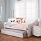 Baxton Studio Barnstorm White Faux Leather Upholstered Daybed with Trundle Bed 131-7303 - alternate 4